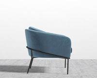 Angelo Lounge Chair - Plush Velvet - Solstice - Black Frame