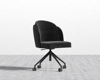 Angelo Office Chair - Plush Velvet - Black