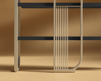 Apollo_Bookshelf_Champagne - Black Oak