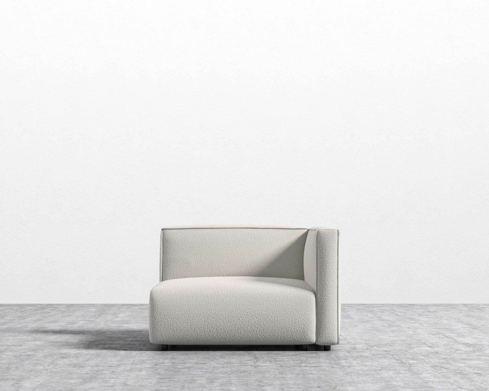 Arya Right Arm Corner - Chatou Boucle - Pearl