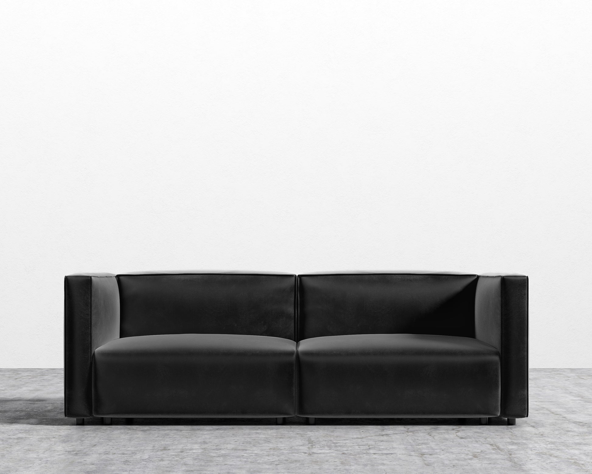 Arya Loveseat - Plush Velvet - Black 2022