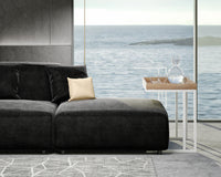 Arya Modular Sofa with Open End LHF - Vintage Velvet Black