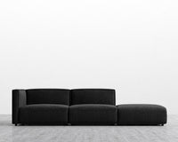 Arya Modular Sofa with Open End - Chatou Boucle - Caviar