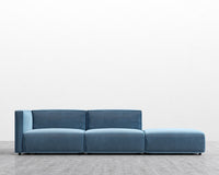 Arya Modular Sofa with Open End - Plush Velvet - Solstice