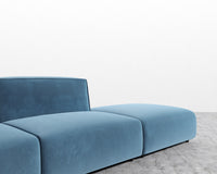 Arya Modular Sofa with Open End - Plush Velvet - Solstice