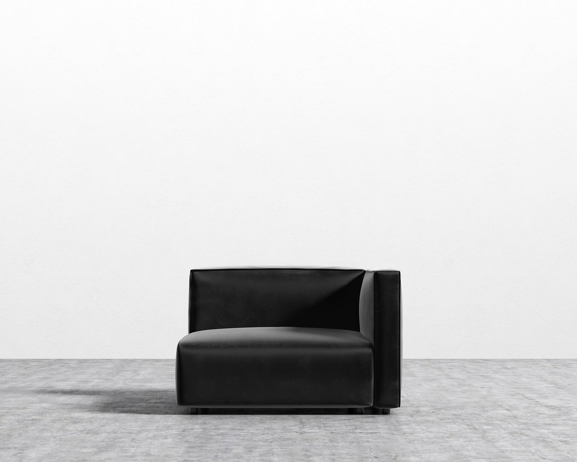 Arya Right Arm - Plush Velvet - Black 2022