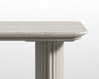 Athena Desk 63 - Alabaster - Travertine