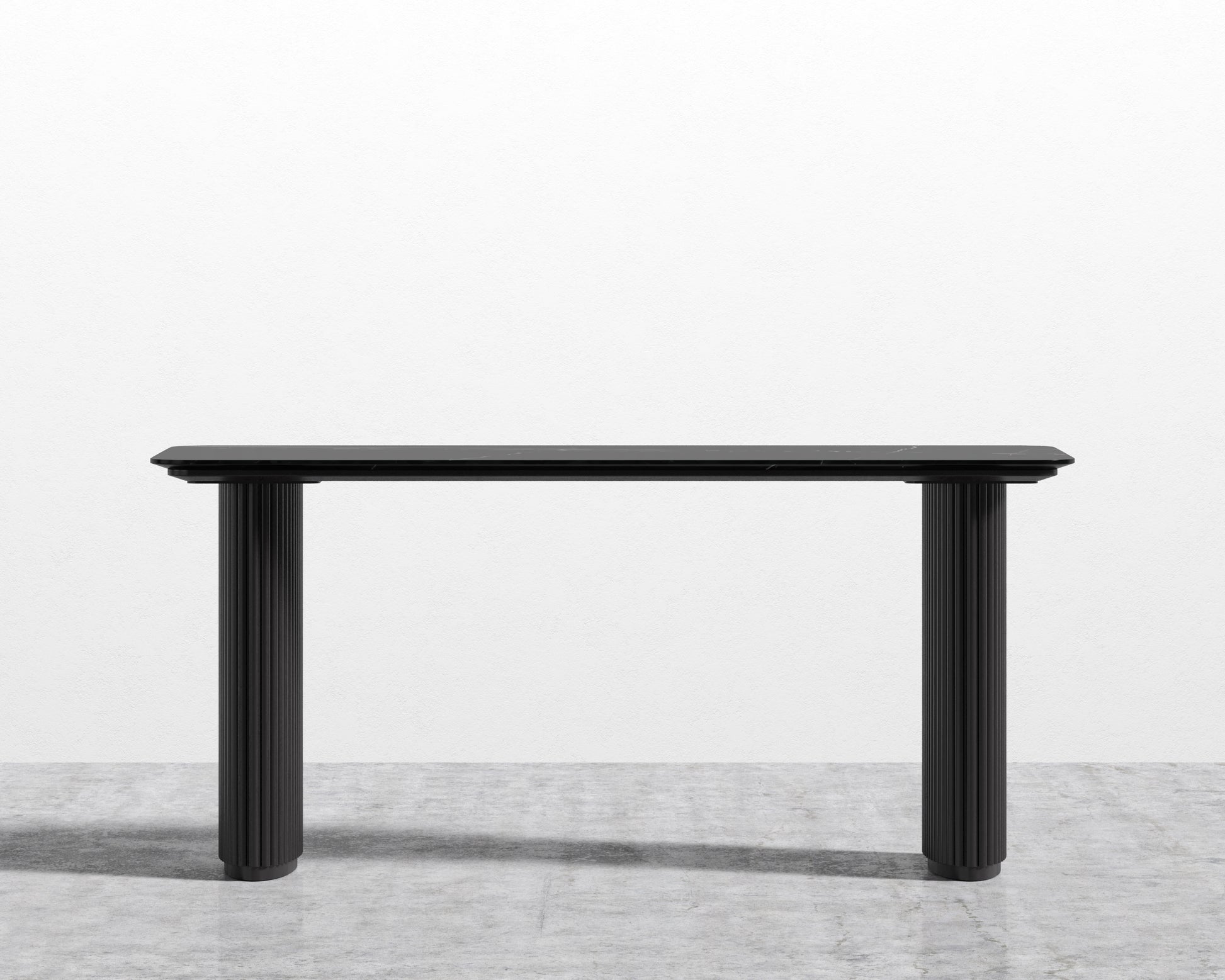 Athena Desk 63 - Black Oak - Black Marble