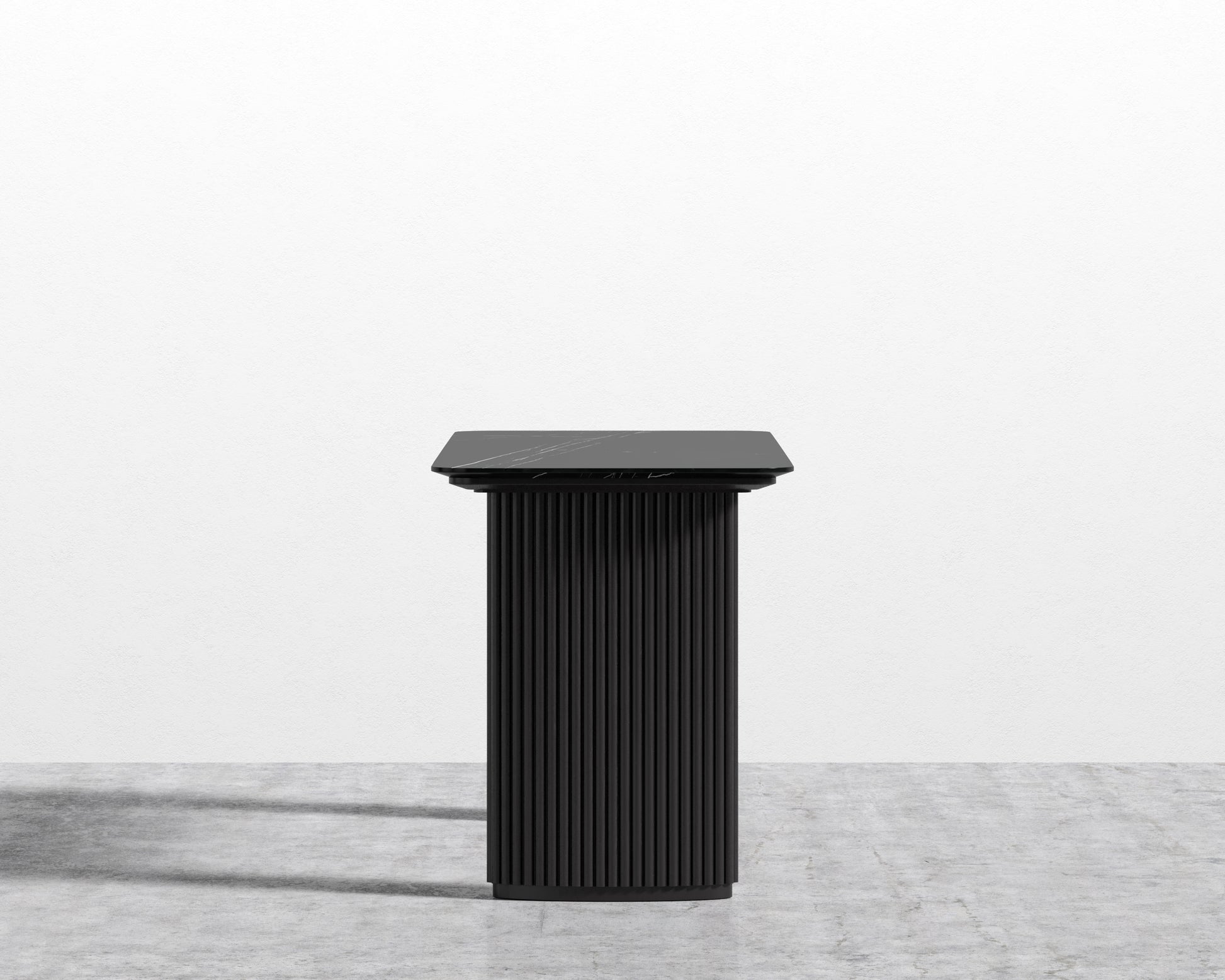Athena Desk 63 - Black Oak - Black Marble
