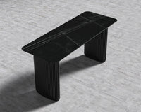 Athena Desk 63 - Black Oak - Black Marble