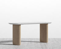 Athena Table - White Oak/White Marble - 63"