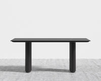 Athena Dining Table - Black Marble - Ebony Base