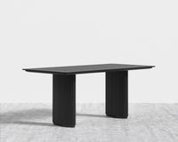 Athena Dining Table - Black Marble - Ebony Base