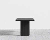 Athena Dining Table - Black Marble - Ebony Base