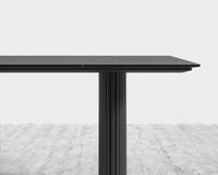 Athena Dining Table - Black Marble - Ebony Base