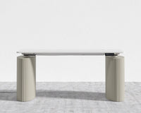 Athena Standing Desk - Alabaster Matte Lacquer