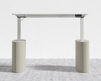 Athena Standing Desk - Alabaster Matte Lacquer