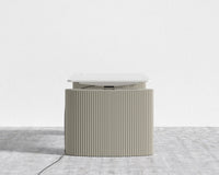 Athena Standing Desk - Alabaster Matte Lacquer
