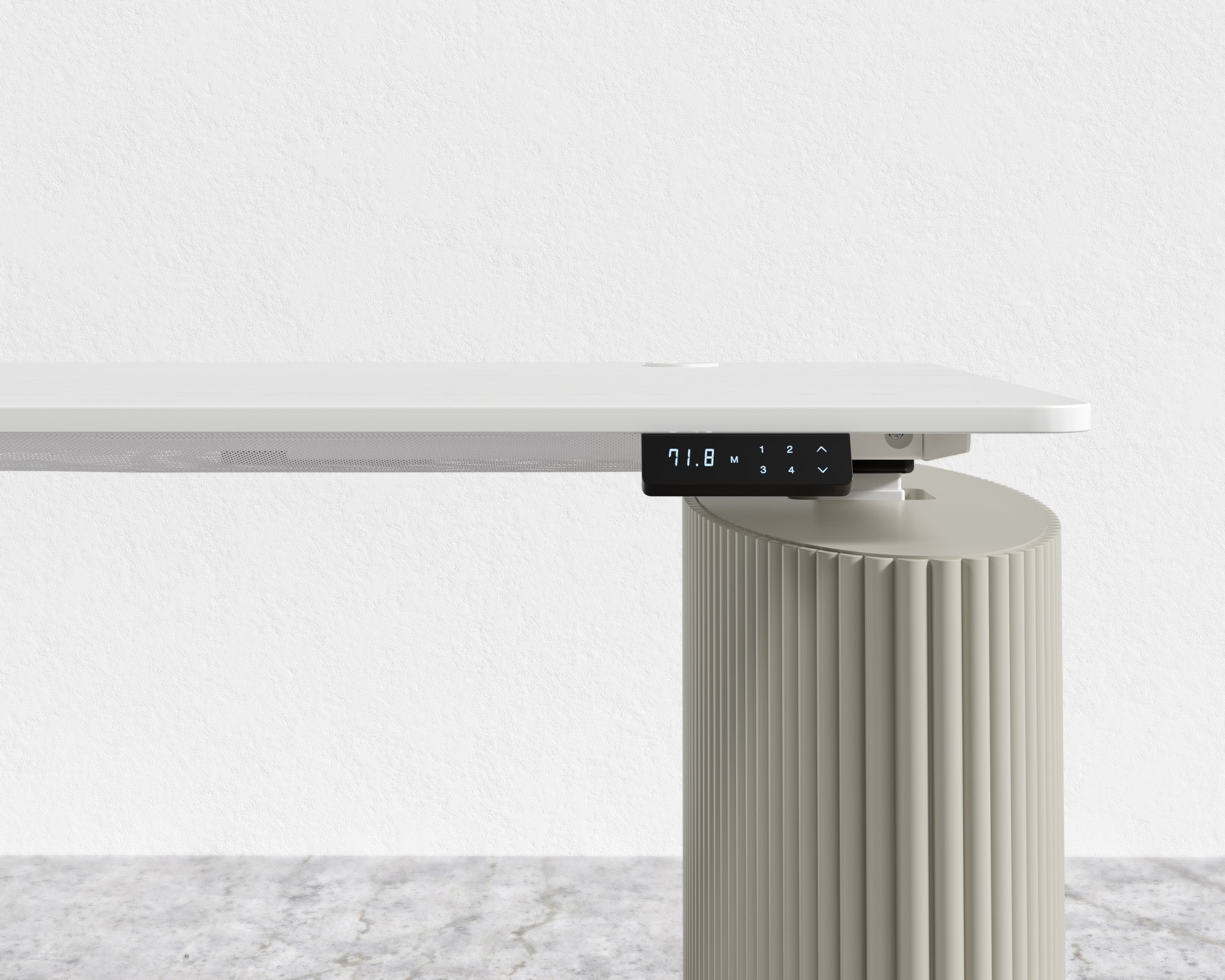 Athena Standing Desk - Alabaster Matte Lacquer