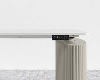 Athena Standing Desk - Alabaster Matte Lacquer