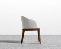 Aubrey Armchair - Microfiber Leather - Trento Eggshell - Walnut Stain