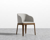 Aubrey Armchair - Microfiber Leather - Trento Taupe - Walnut Stain