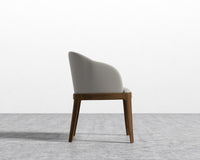 Aubrey Armchair - Microfiber Leather - Trento Taupe - Walnut Stain