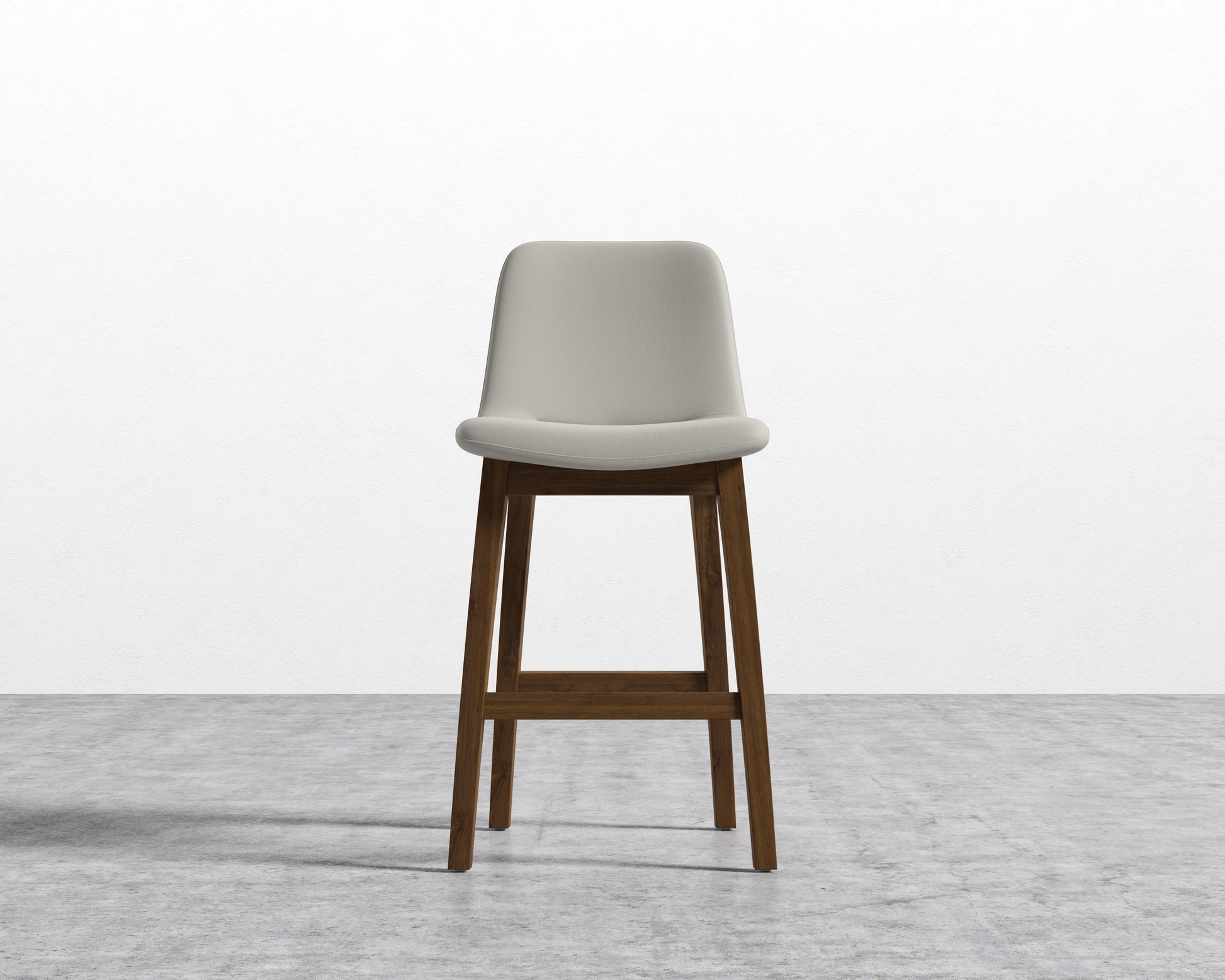 Aubrey Counter Stool - Trento Taupe - Walnut Stain