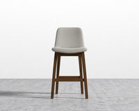 Aubrey Counter Stool - Trento Taupe - Walnut Stain
