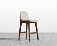 Aubrey Counter Stool - Trento Taupe - Walnut Stain