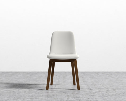 Aubrey Side Chair - Trento Microfiber - Trento Eggshell - Walnut Stain