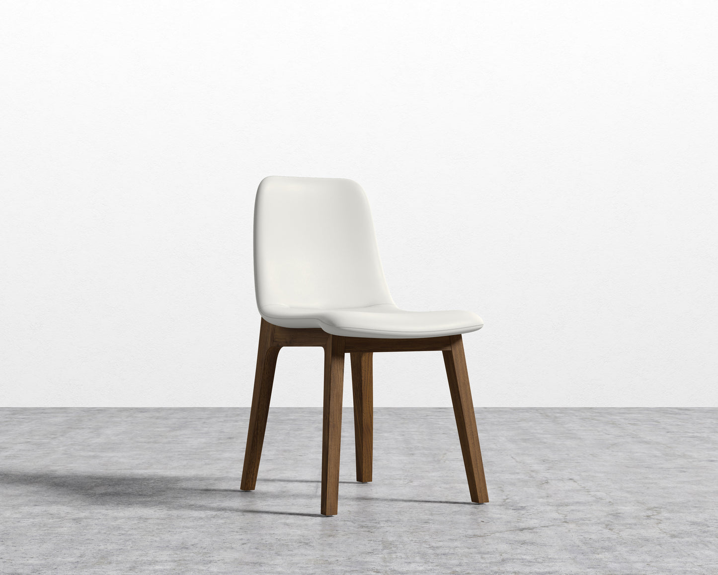 Aubrey Side Chair - Trento Microfiber - Trento Eggshell - Walnut Stain