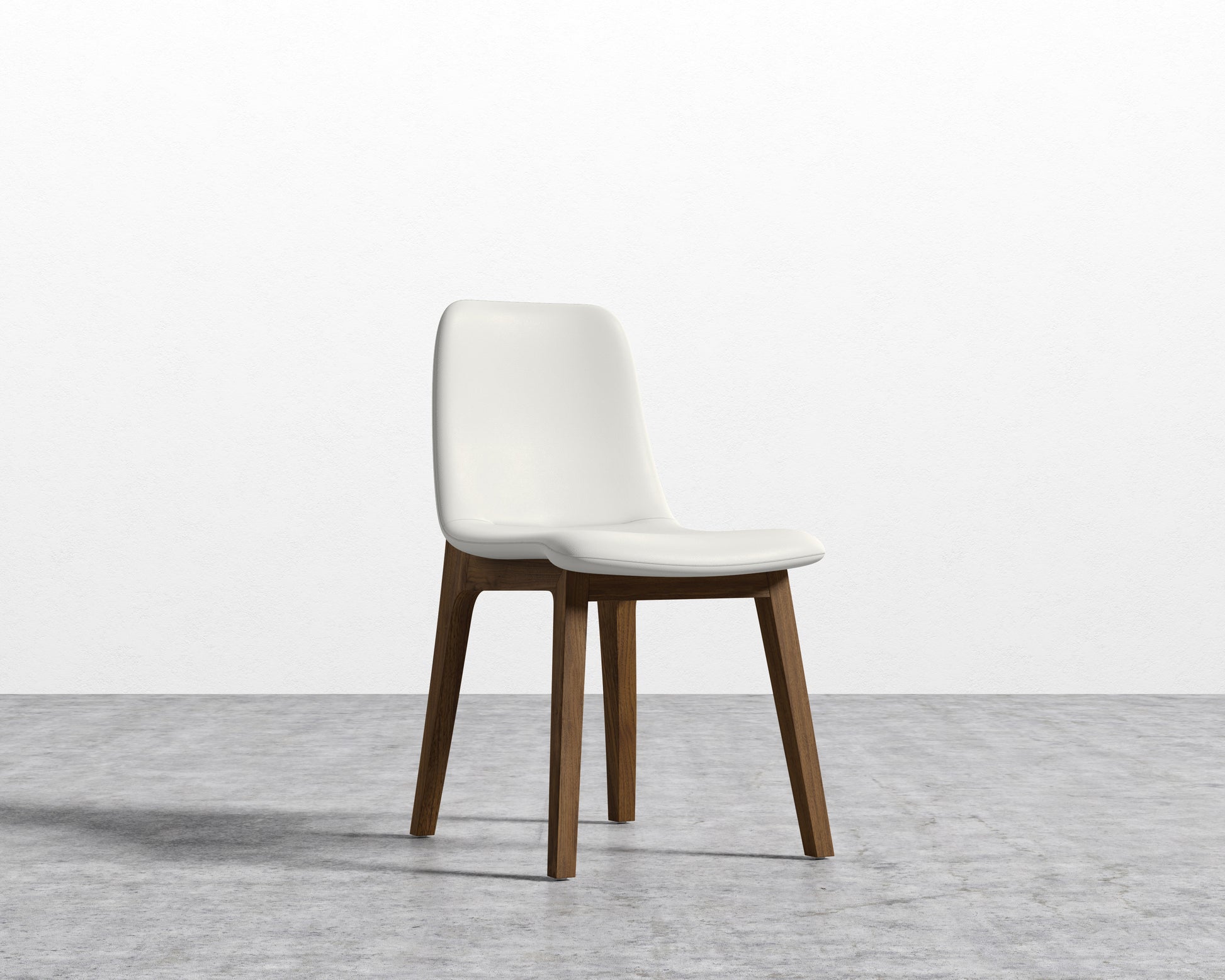 Aubrey Side Chair - Trento Microfiber - Trento Eggshell - Walnut Stain