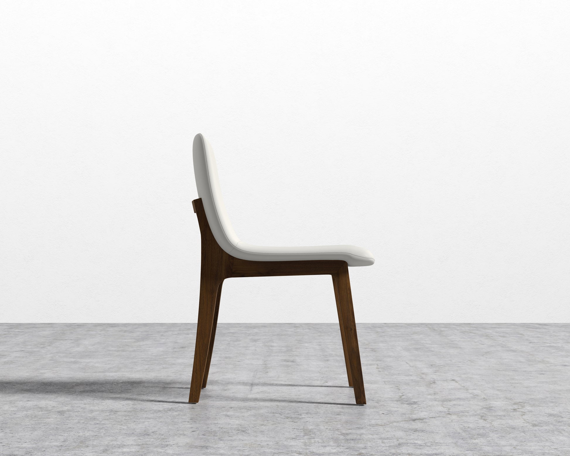 Aubrey Side Chair - Trento Microfiber - Trento Eggshell - Walnut Stain