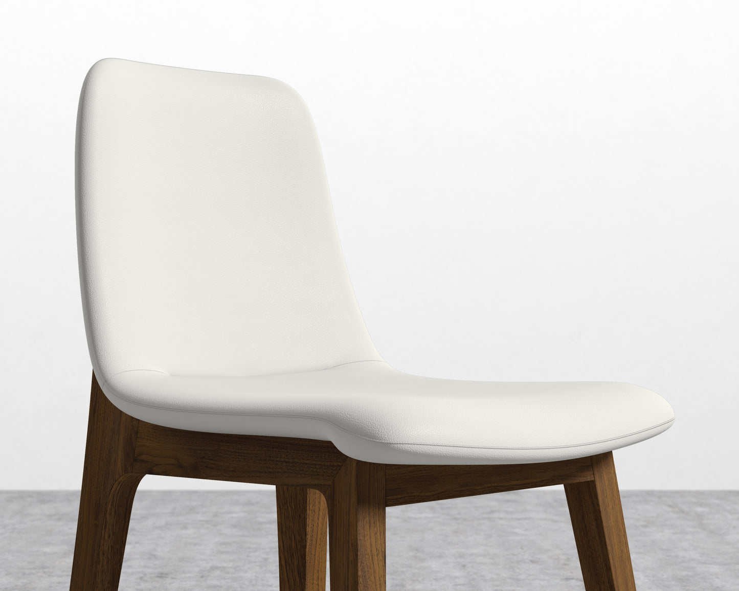 Aubrey Side Chair - Trento Microfiber - Trento Eggshell - Walnut Stain