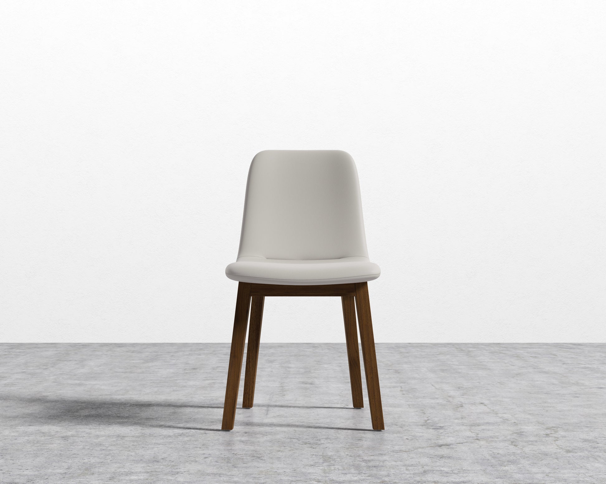 Aubrey Side Chair - Trento Microfiber - Trento Taupe - Walnut Stain