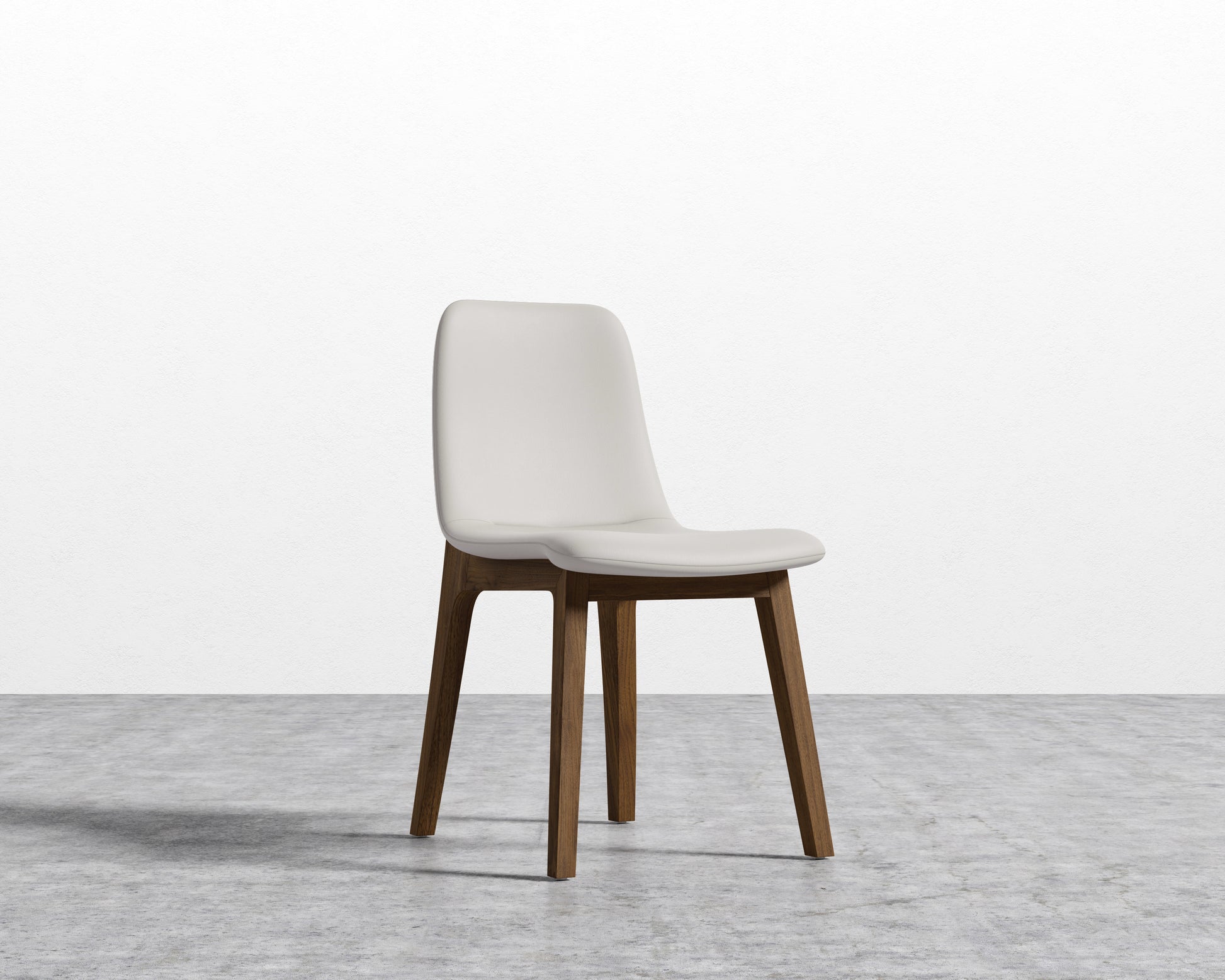Aubrey Side Chair - Trento Microfiber - Trento Taupe - Walnut Stain