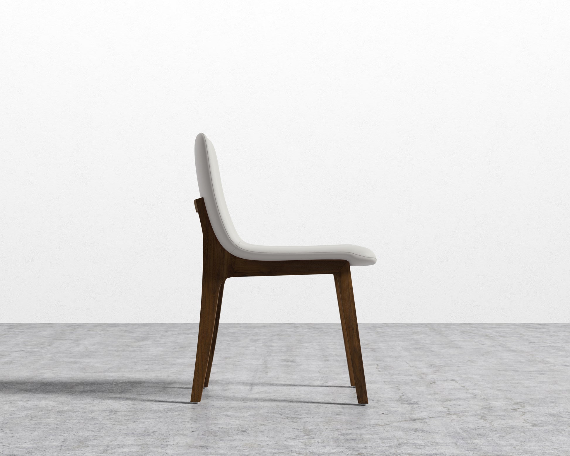 Aubrey Side Chair - Trento Microfiber - Trento Taupe - Walnut Stain