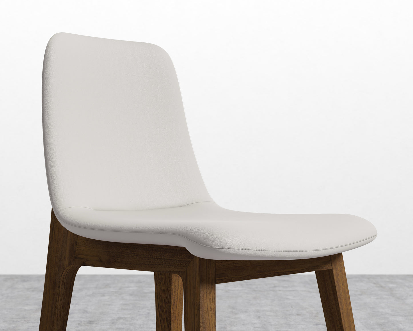 Aubrey Side Chair - Trento Microfiber - Trento Taupe - Walnut Stain