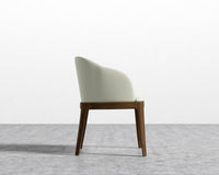 Aubrey Armchair - PU Leather - Monaco Cream - Walnut Stain