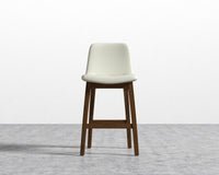 Aubrey Counter Stool - Monaco Cream -  Walnut Stain