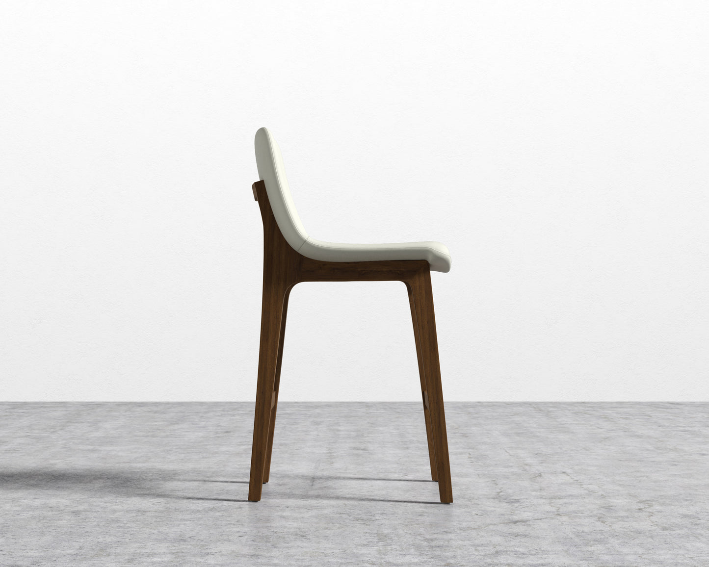 Aubrey Counter Stool - Monaco Cream -  Walnut Stain