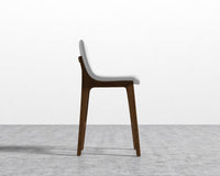 Aubrey Counter Stool - Monaco White -  Walnut Stain