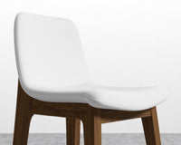 Aubrey Counter Stool - Monaco White -  Walnut Stain