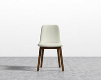 Aubrey Side Chair - PU Leather - Monaco Cream - Walnut Stain