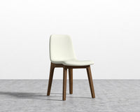 Aubrey Side Chair - PU Leather - Monaco Cream - Walnut Stain