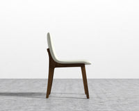 Aubrey Side Chair - PU Leather - Monaco Cream - Walnut Stain