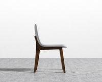 Aubrey Side Chair - PU Leather - Monaco White - Walnut Stain