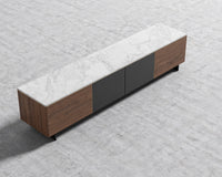 Augustus TV Stand - White Marble