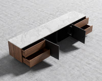 Augustus TV Stand - White Marble